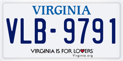 VA license plate VLB9791