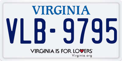 VA license plate VLB9795