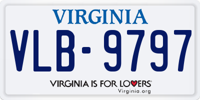 VA license plate VLB9797
