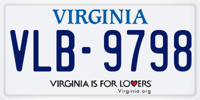 VA license plate VLB9798