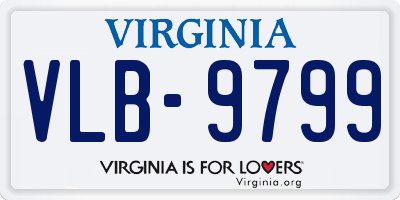 VA license plate VLB9799
