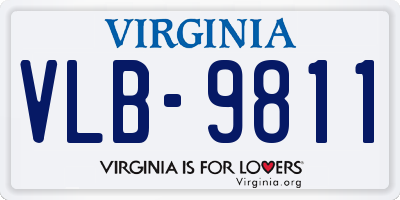 VA license plate VLB9811
