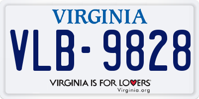 VA license plate VLB9828