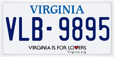 VA license plate VLB9895