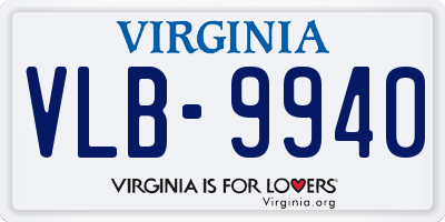 VA license plate VLB9940