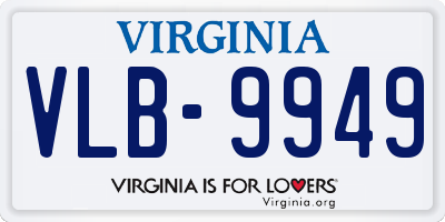 VA license plate VLB9949