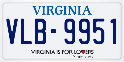 VA license plate VLB9951