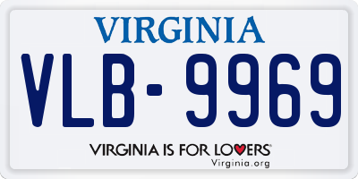VA license plate VLB9969