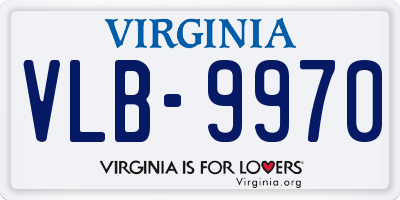 VA license plate VLB9970