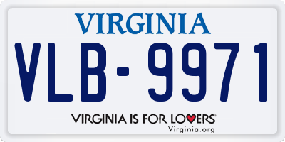 VA license plate VLB9971