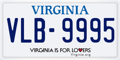 VA license plate VLB9995