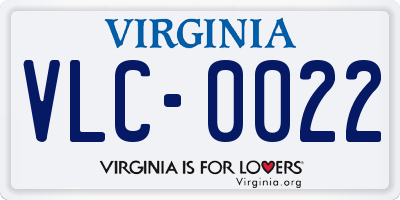 VA license plate VLC0022