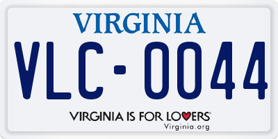 VA license plate VLC0044