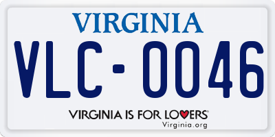 VA license plate VLC0046