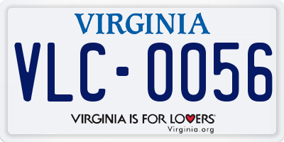 VA license plate VLC0056