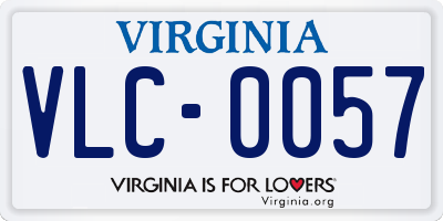 VA license plate VLC0057