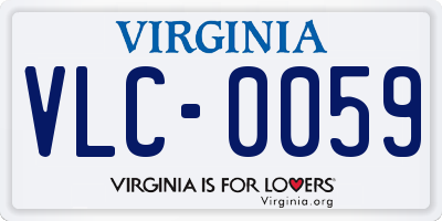 VA license plate VLC0059
