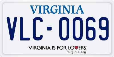 VA license plate VLC0069