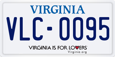 VA license plate VLC0095