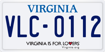 VA license plate VLC0112