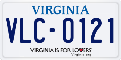 VA license plate VLC0121