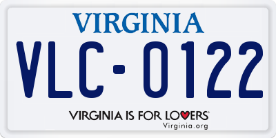 VA license plate VLC0122