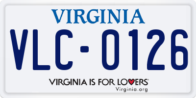 VA license plate VLC0126
