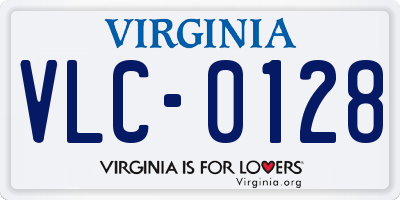 VA license plate VLC0128