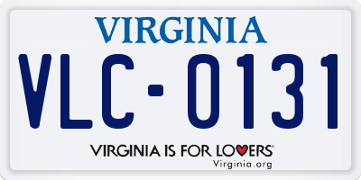 VA license plate VLC0131