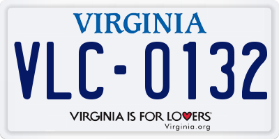 VA license plate VLC0132