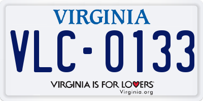 VA license plate VLC0133