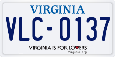 VA license plate VLC0137