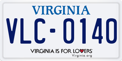 VA license plate VLC0140