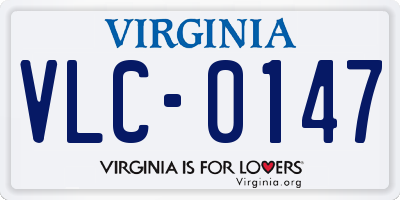 VA license plate VLC0147