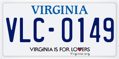 VA license plate VLC0149