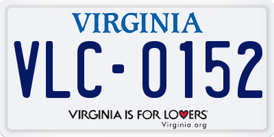 VA license plate VLC0152