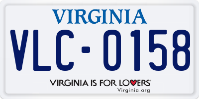 VA license plate VLC0158