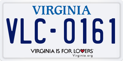 VA license plate VLC0161