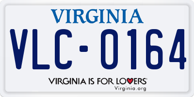 VA license plate VLC0164