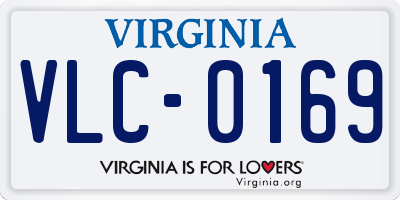 VA license plate VLC0169