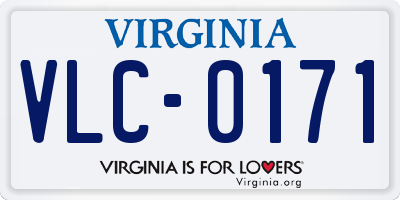 VA license plate VLC0171