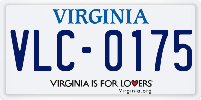 VA license plate VLC0175