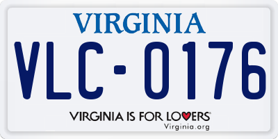 VA license plate VLC0176