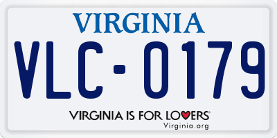 VA license plate VLC0179
