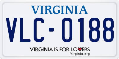 VA license plate VLC0188