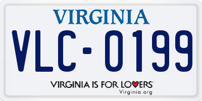 VA license plate VLC0199