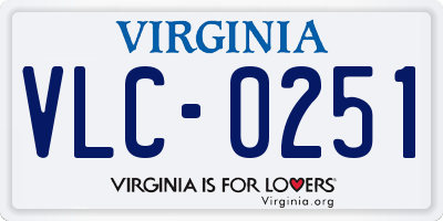 VA license plate VLC0251