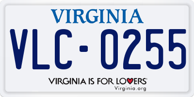 VA license plate VLC0255