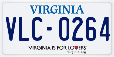 VA license plate VLC0264
