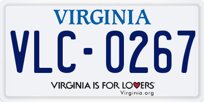 VA license plate VLC0267